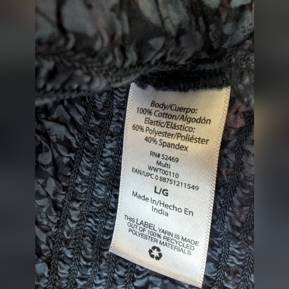 Blue Smocked Puff Sleeve Blouse - Picture 8 of 8